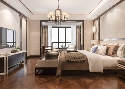 bedroom with tv and dining nook